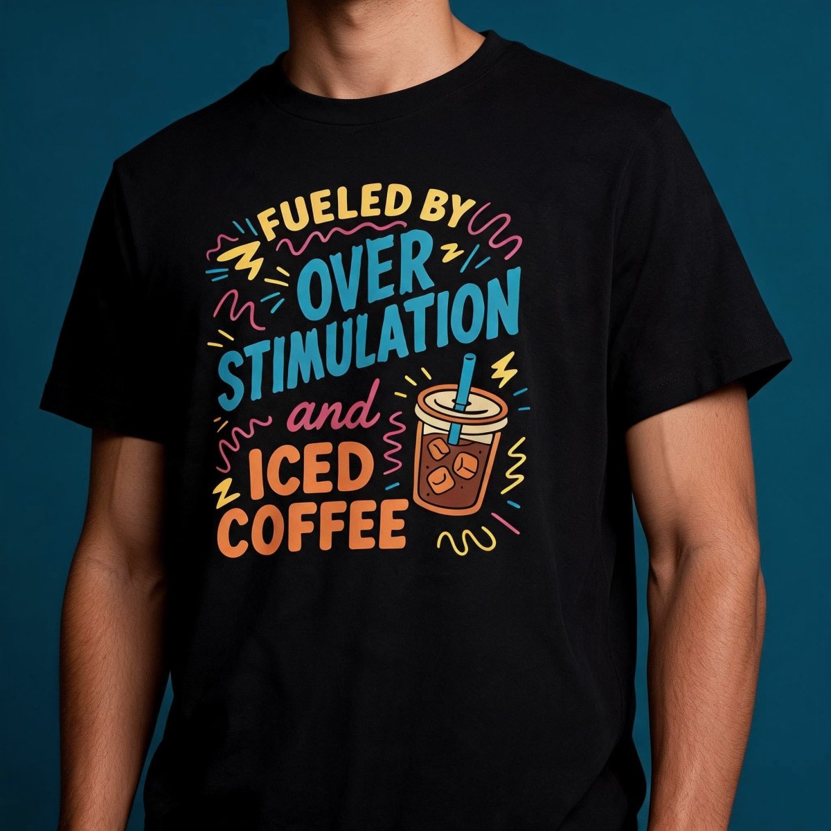 Fueled by Overstimulation and Iced Coffee Shirt - Self-Care Shirts