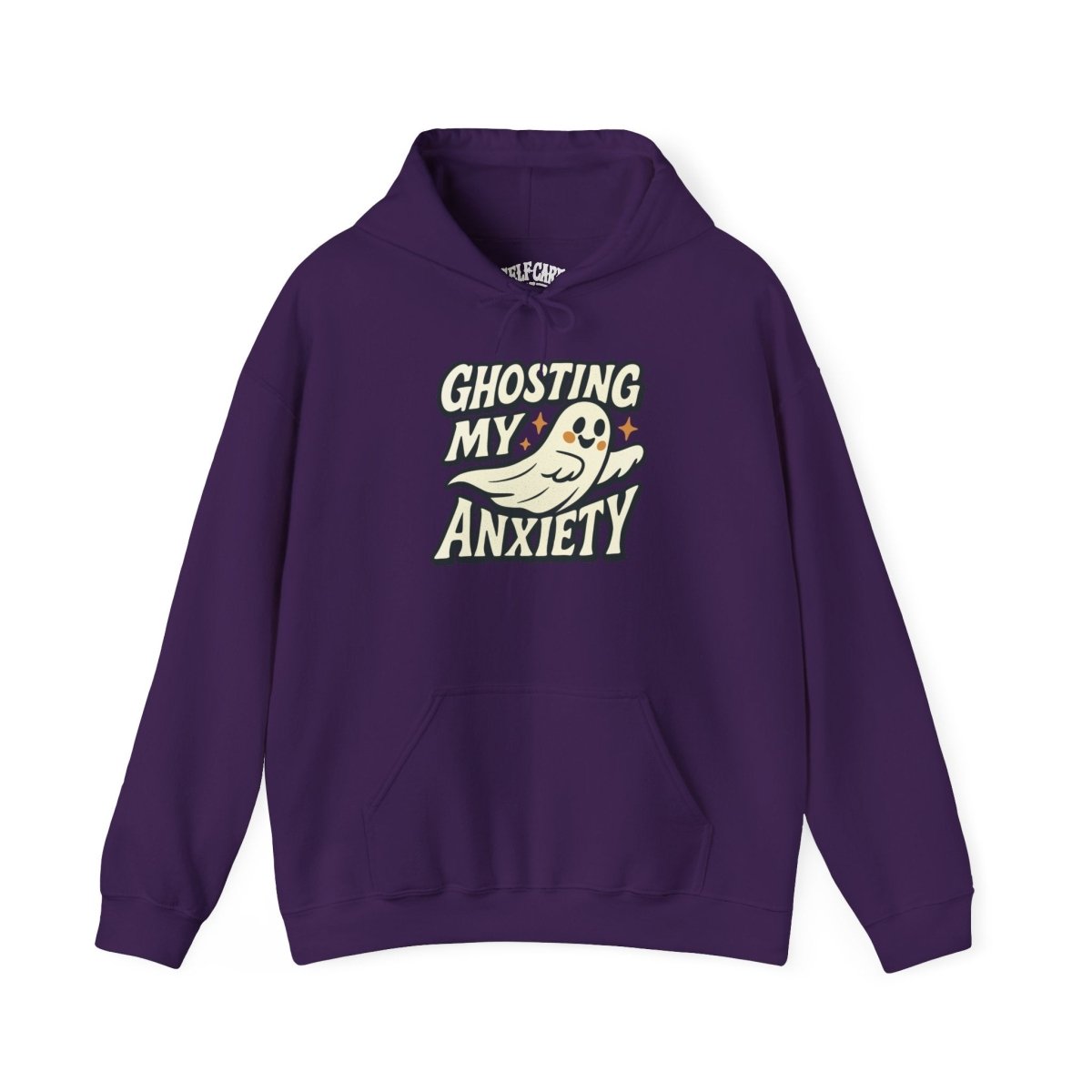 Ghosting My Anxiety funny Halloween mental health anxiety hoodie - Self-Care Shirts