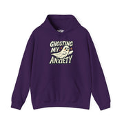 Ghosting My Anxiety funny Halloween mental health anxiety hoodie - Self-Care Shirts