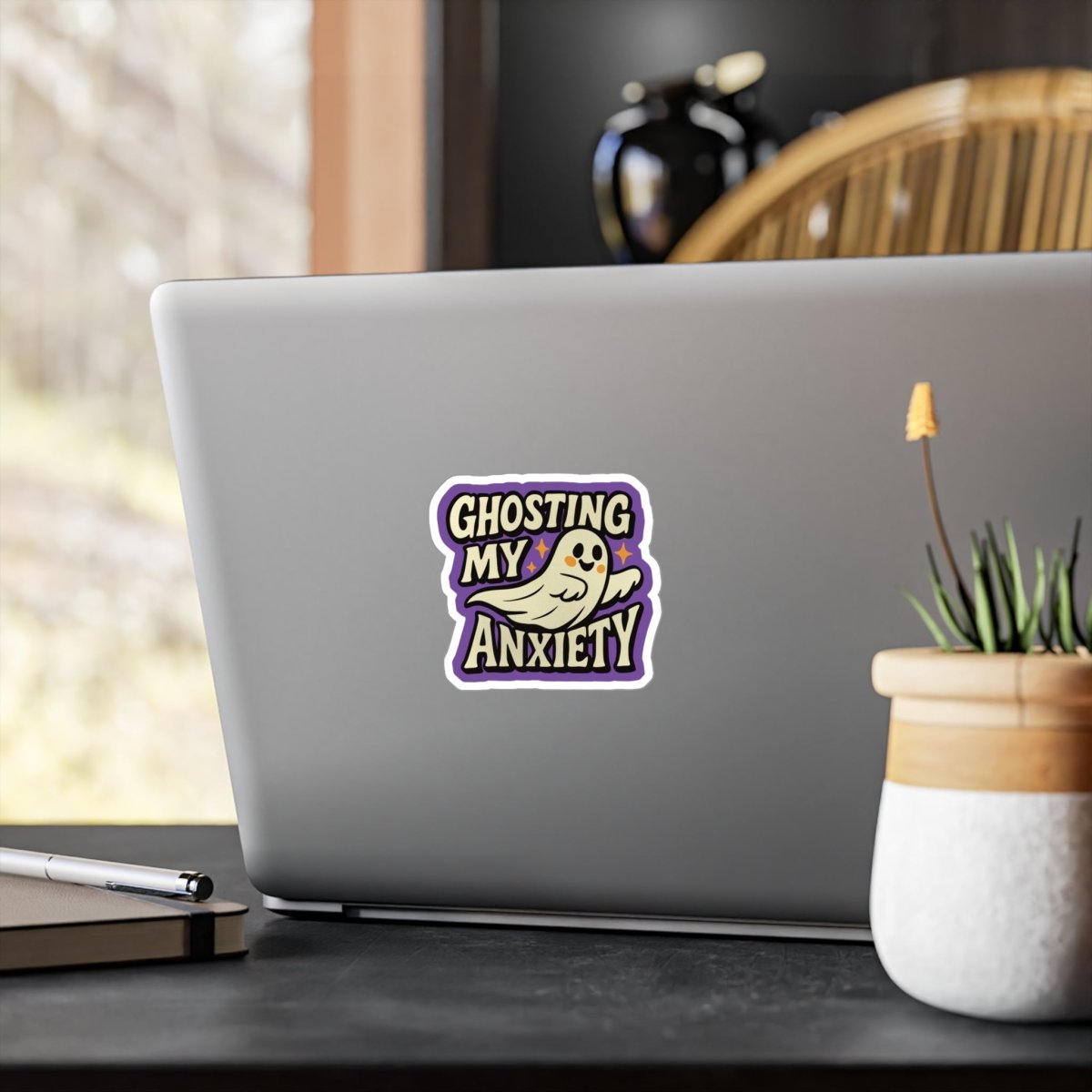 Ghosting My Anxiety Sticker - Self - Care Shirts