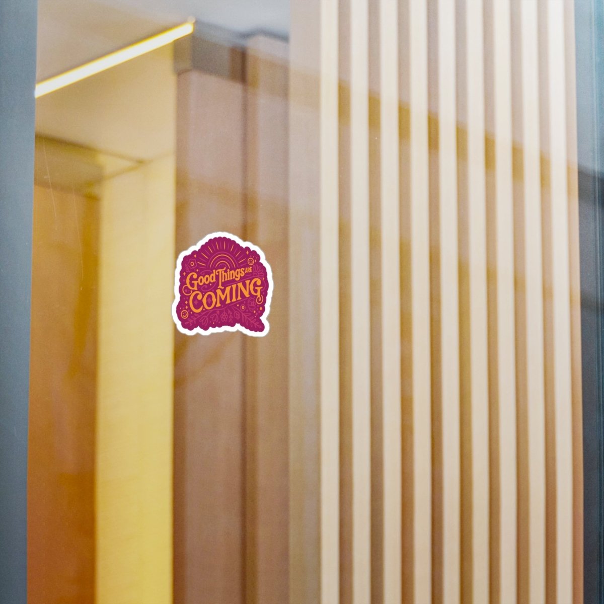 Good Things Are Coming Fuchsia Removable Vinyl Decal - Self-Care Shirts for mental health