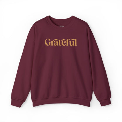Grateful | Embroidered Mental Health Sweatshirt - Self - Care Shirts