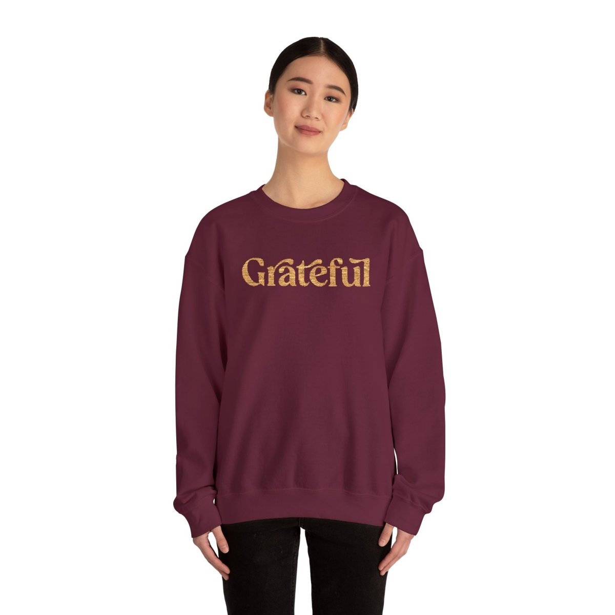 Grateful | Embroidered Mental Health Sweatshirt - Self - Care Shirts