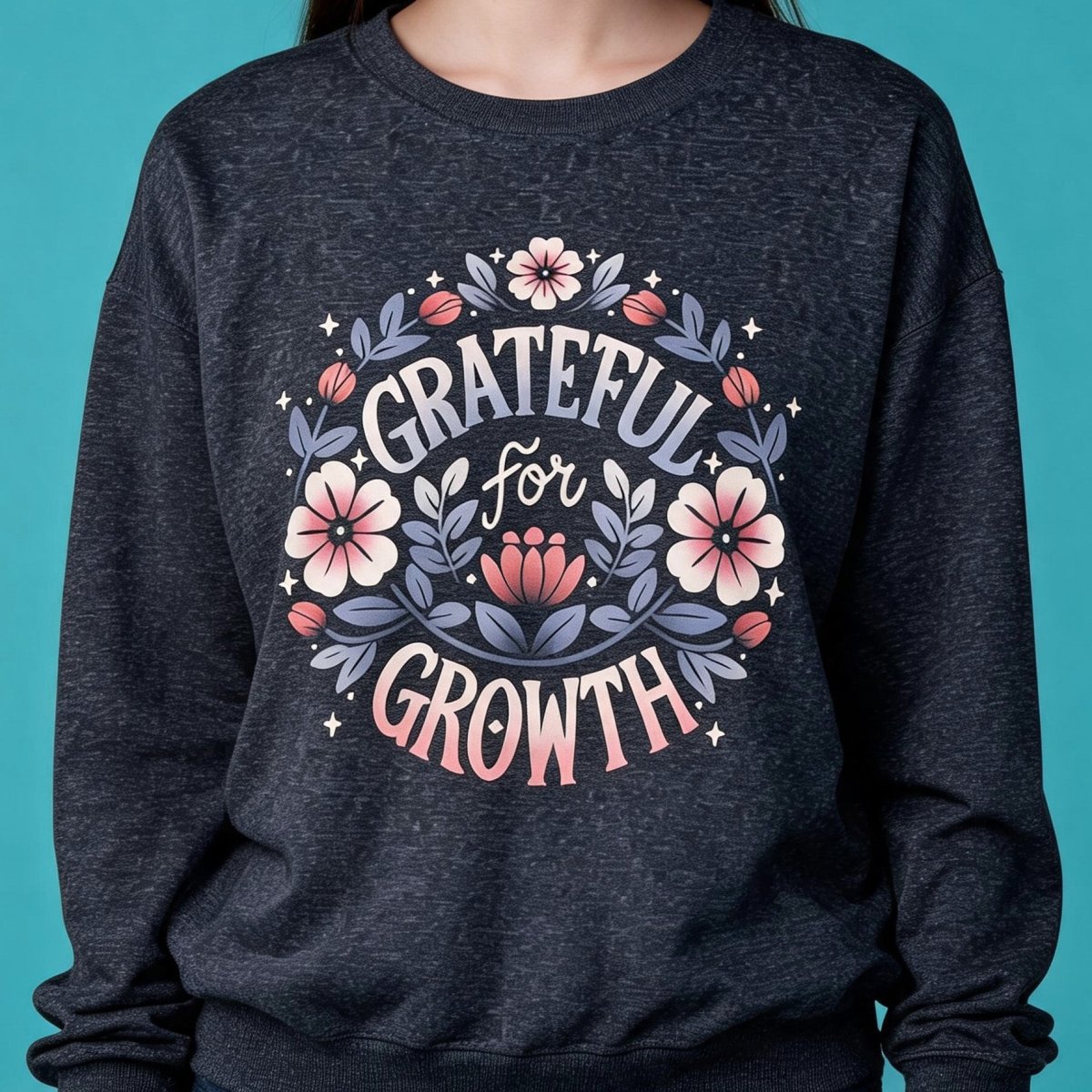 Grateful for Growth Sweatshirt - Self-Care Shirts