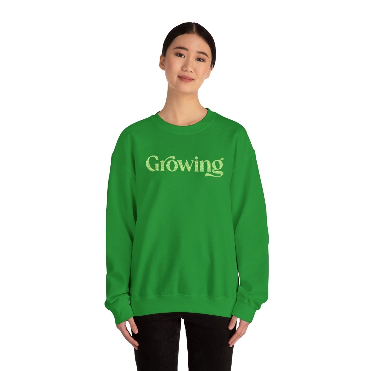 Growing | Embroidered Mental Health Sweatshirt - Self - Care Shirts