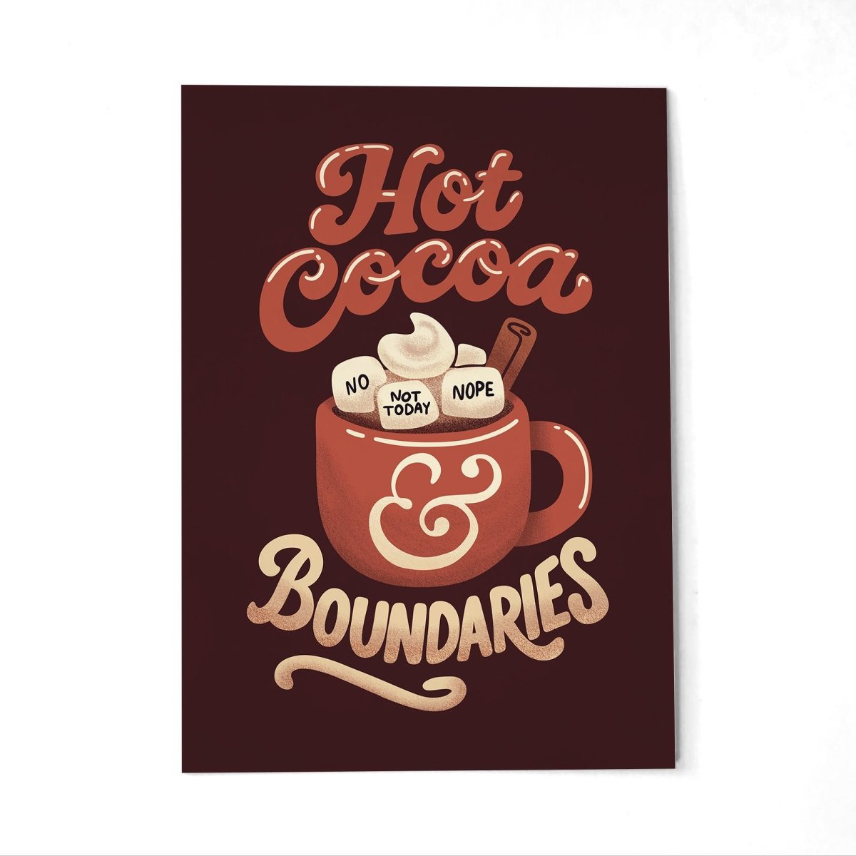 Hot Cocoa & Boundaries Postcard - Self-Care Shirts