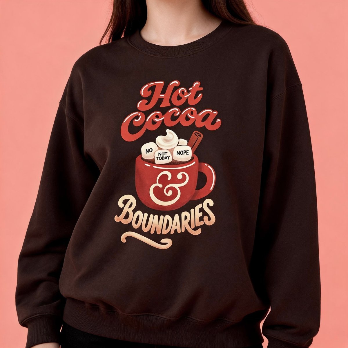 Hot Cocoa & Boundaries Sweatshirt - Self-Care Shirts