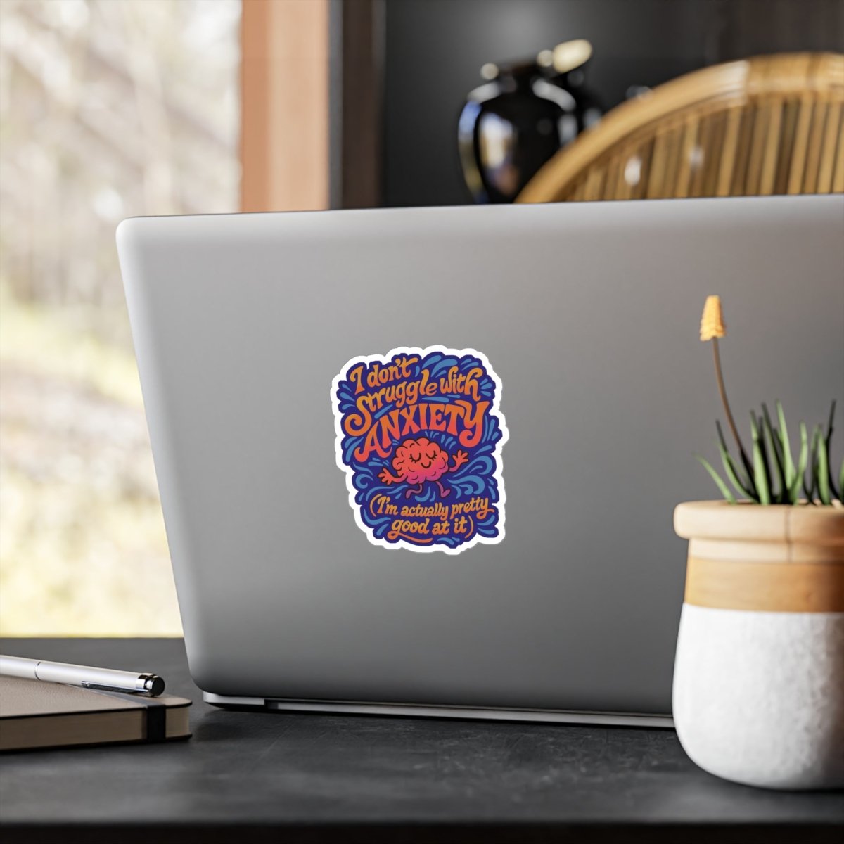 I Don't Struggle With Anxiety Sticker - Self - Care Shirts