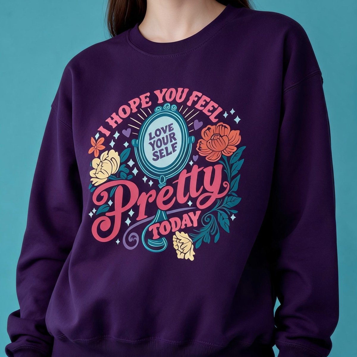 I Hope You Feel Pretty Today Mental Health Sweatshirt - Self-Care Shirts