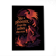 Like a Phoenix From the Ashes, She Rose Postcard - Self-Care Shirts