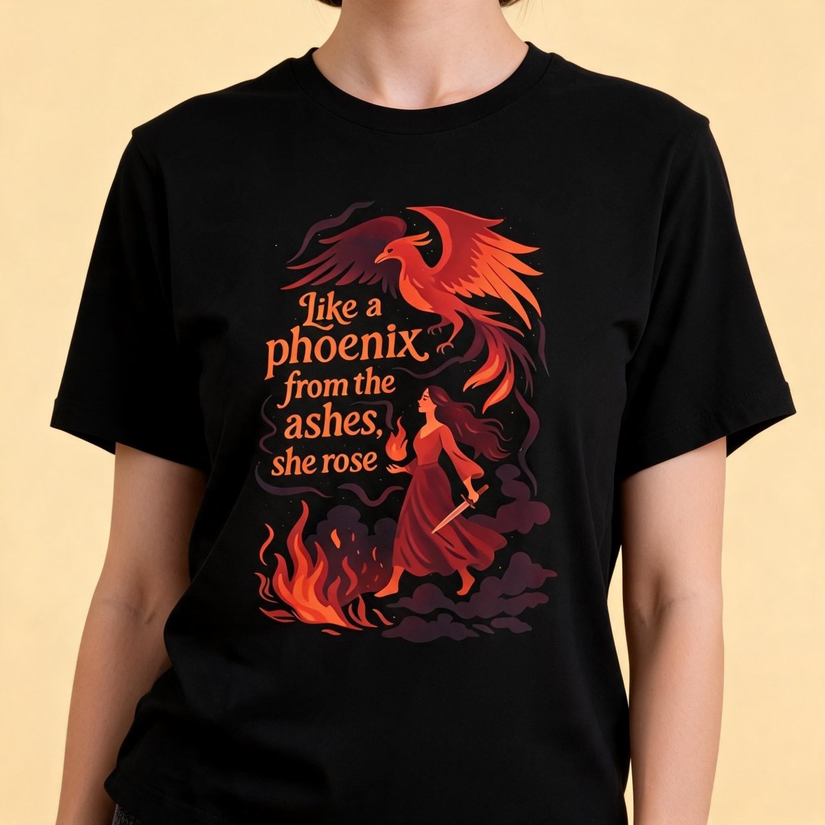 Like a Phoenix From the Ashes, She Rose Shirt - Self-Care Shirts