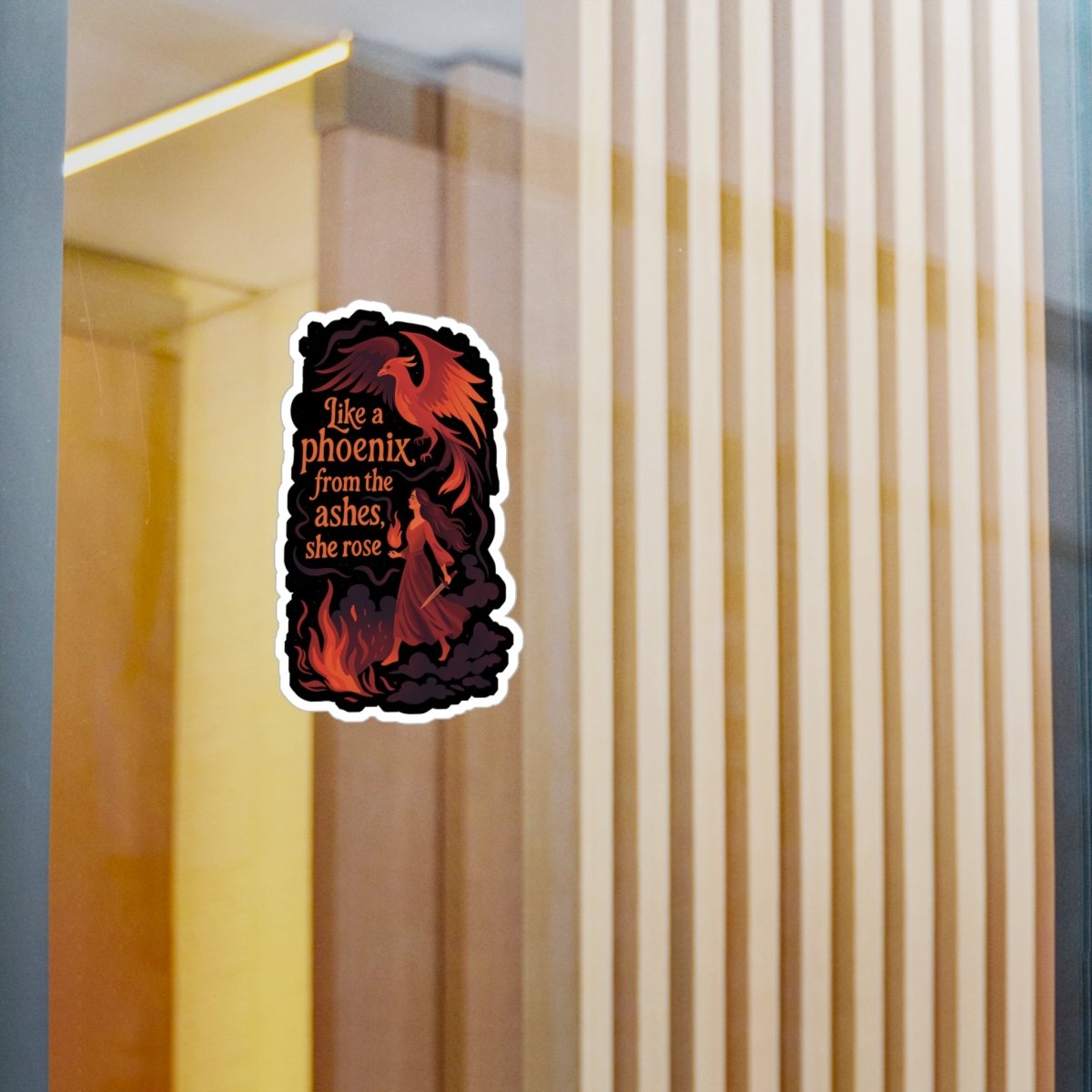 Like a Phoenix From the Ashes She Rose Sticker - Self - Care Shirts