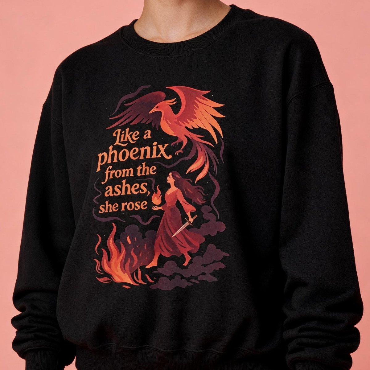Like a Phoenix From the Ashes Sweatshirt - Self-Care Shirts
