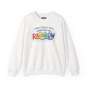 Look for the Rainbow mental health sweatshirt - colorful rainbow hand-drawn design - Self-Care Shirts