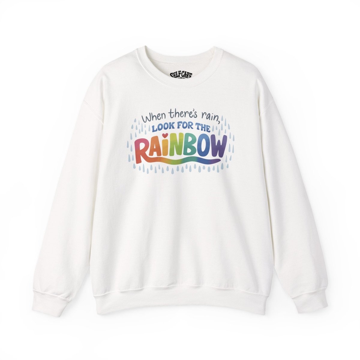 Look for the Rainbow mental health sweatshirt - colorful rainbow hand-drawn design - Self-Care Shirts