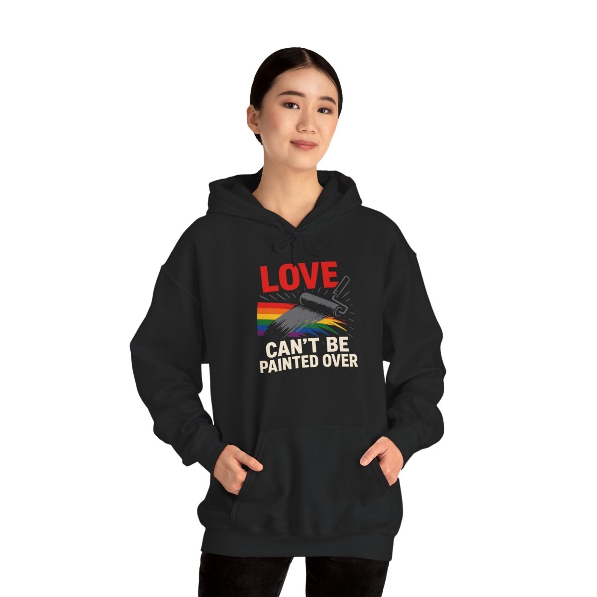 Love Can't Be Painted Over Hoodie - Self - Care Shirts