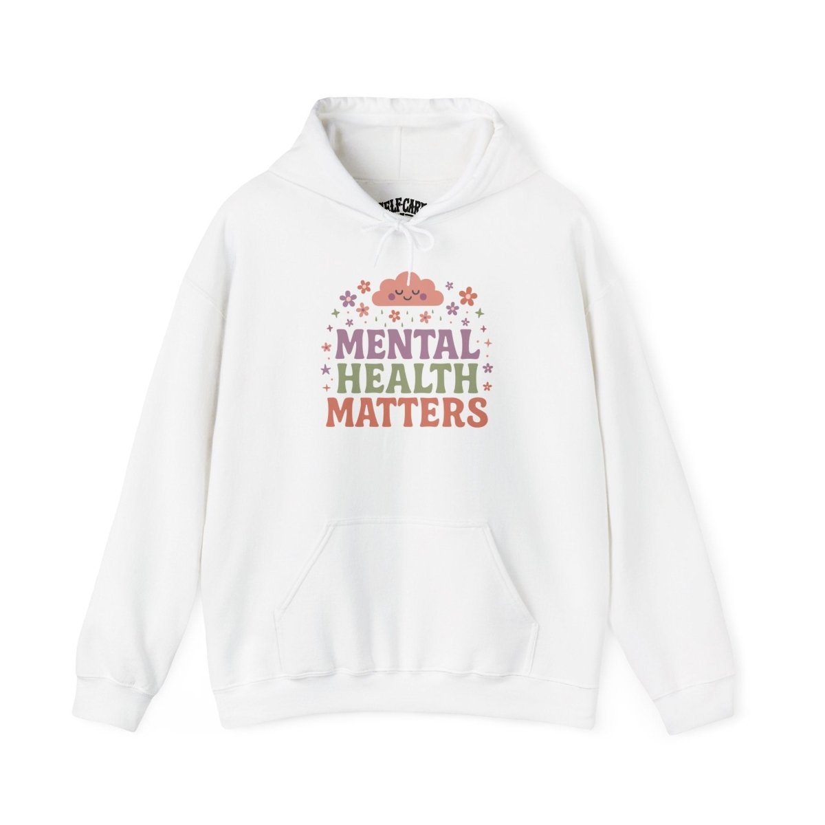 Mental Health Matters awareness hoodie - bold colorful hand-drawn design - Self-Care Shirts