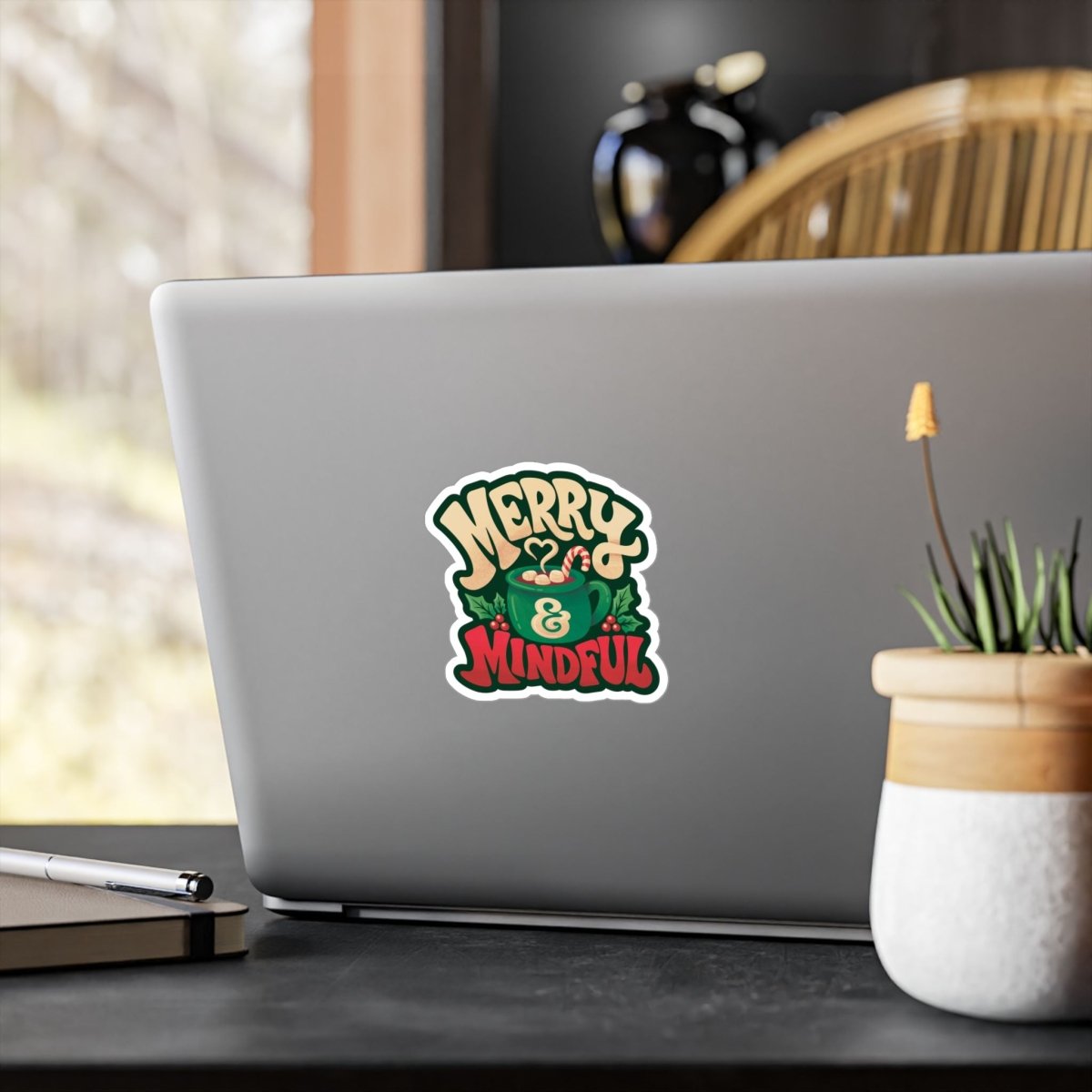 Merry & Mindful Sticker - Self-Care Shirts