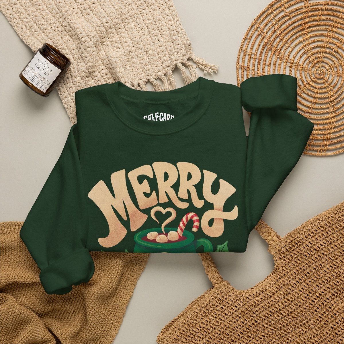 Merry & Mindful Sweatshirt - Self-Care Shirts