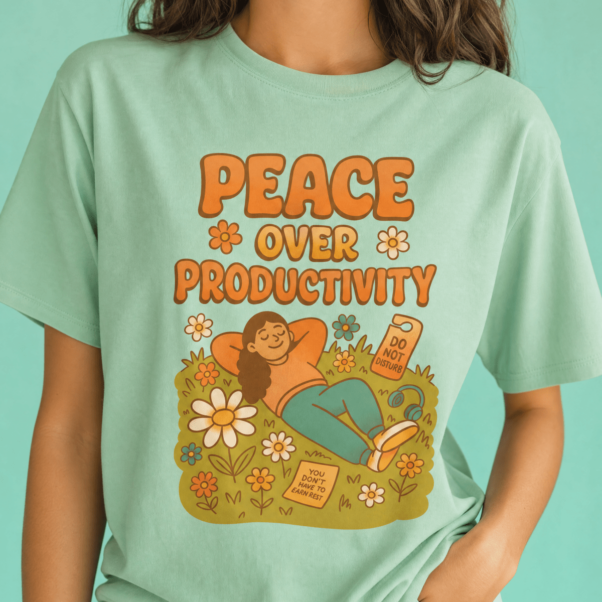 Peace Over Productivity Shirt - Self-Care Shirts