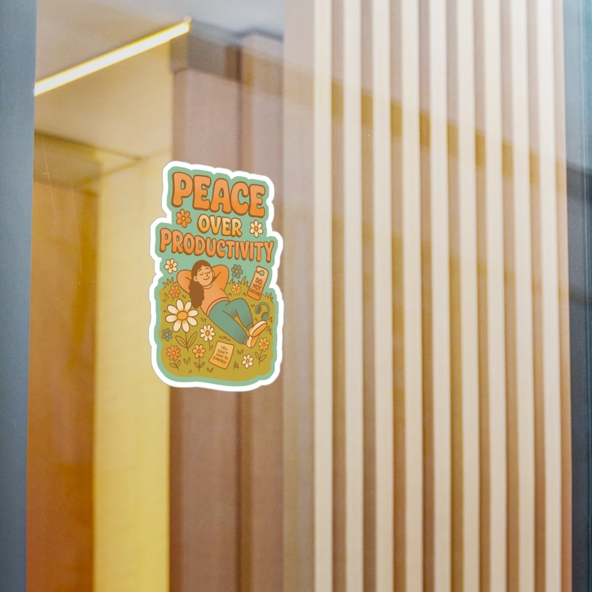 Peace Over Productivity Sticker - Self - Care Shirts