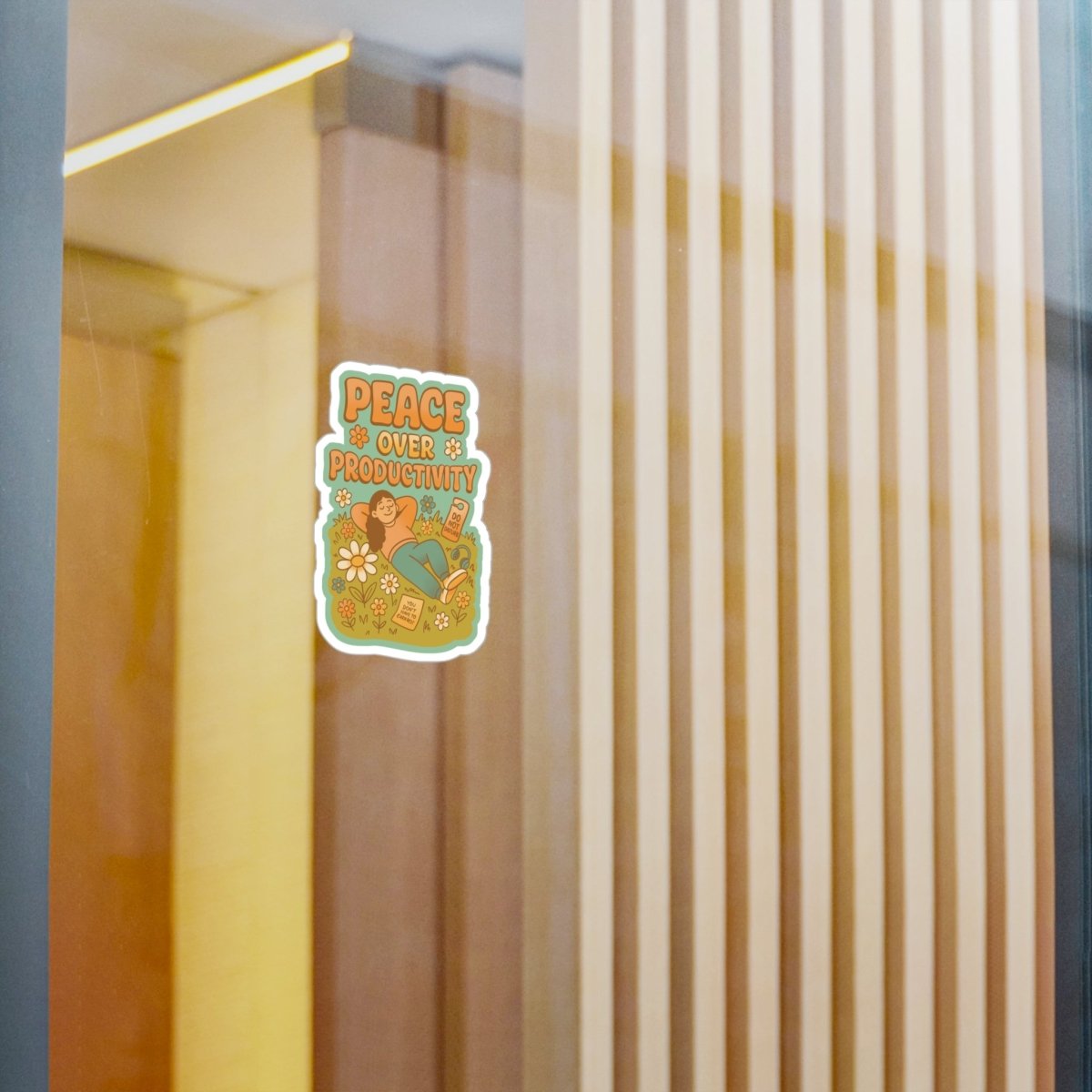 Peace Over Productivity Sticker - Self - Care Shirts