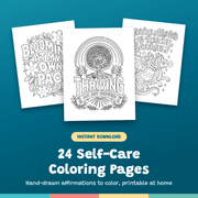Printable Mental Health Coloring Book (Instant Download) - Self-Care Shirts