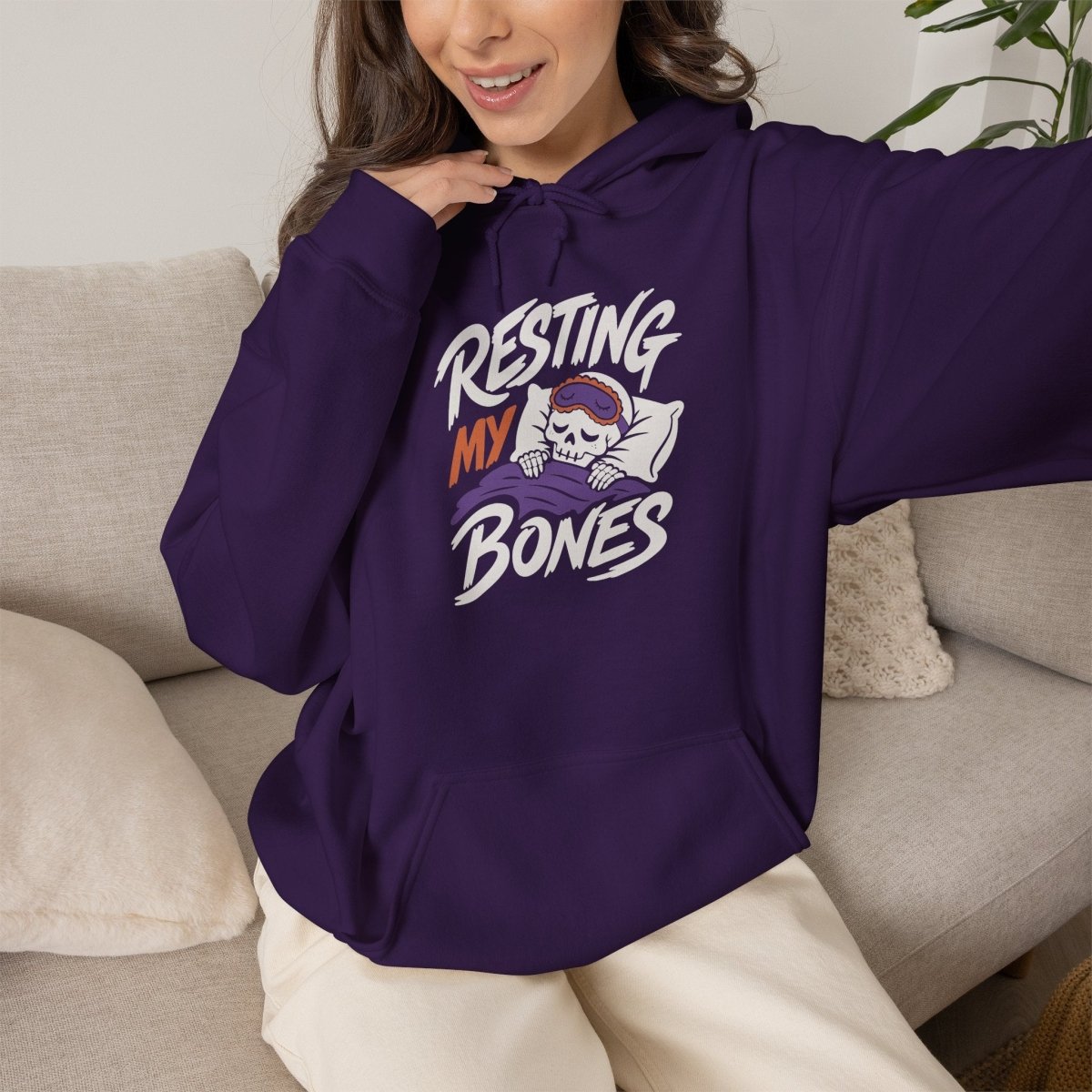 Resting My Bones Hoodie - Self-Care Shirts