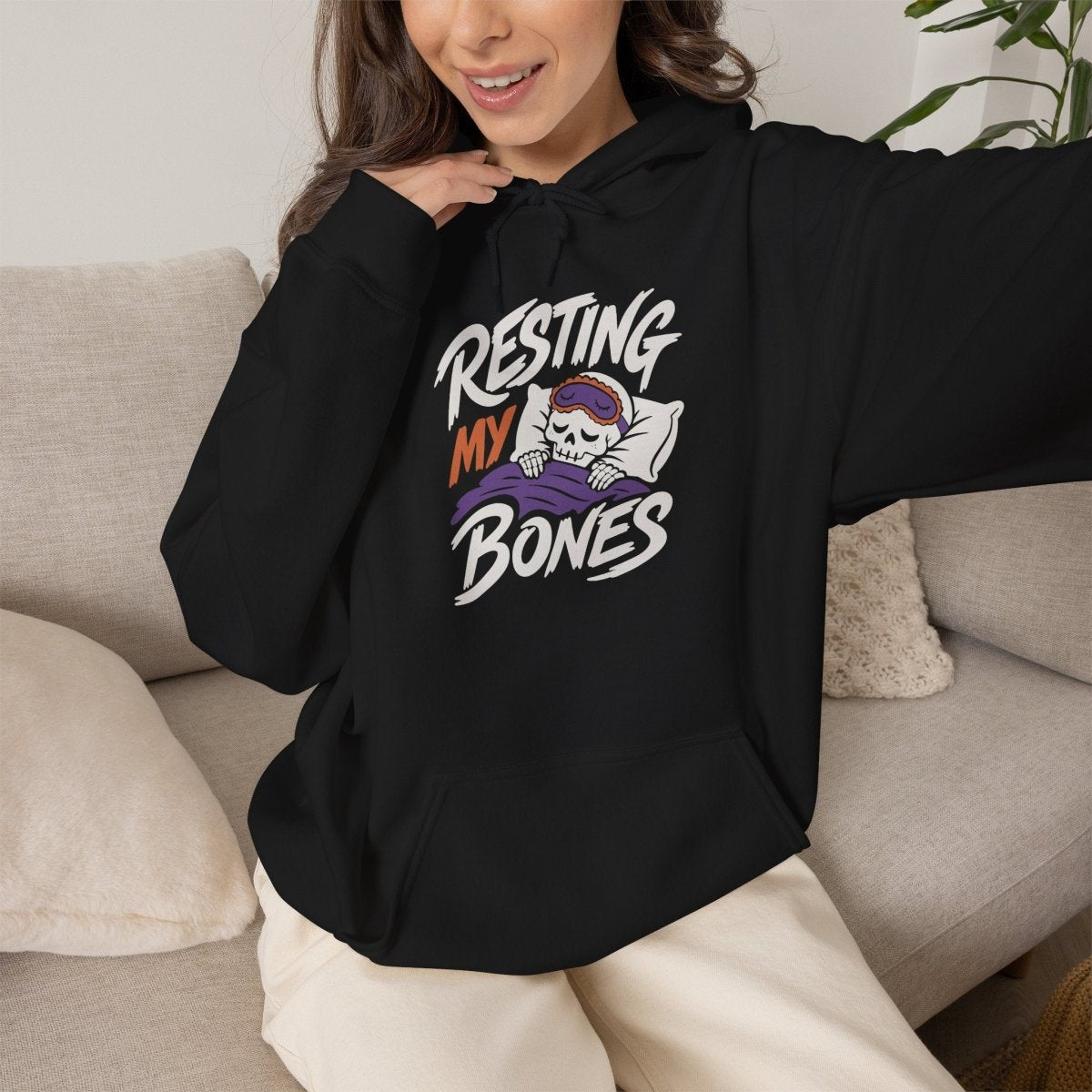 Resting My Bones Hoodie - Self-Care Shirts