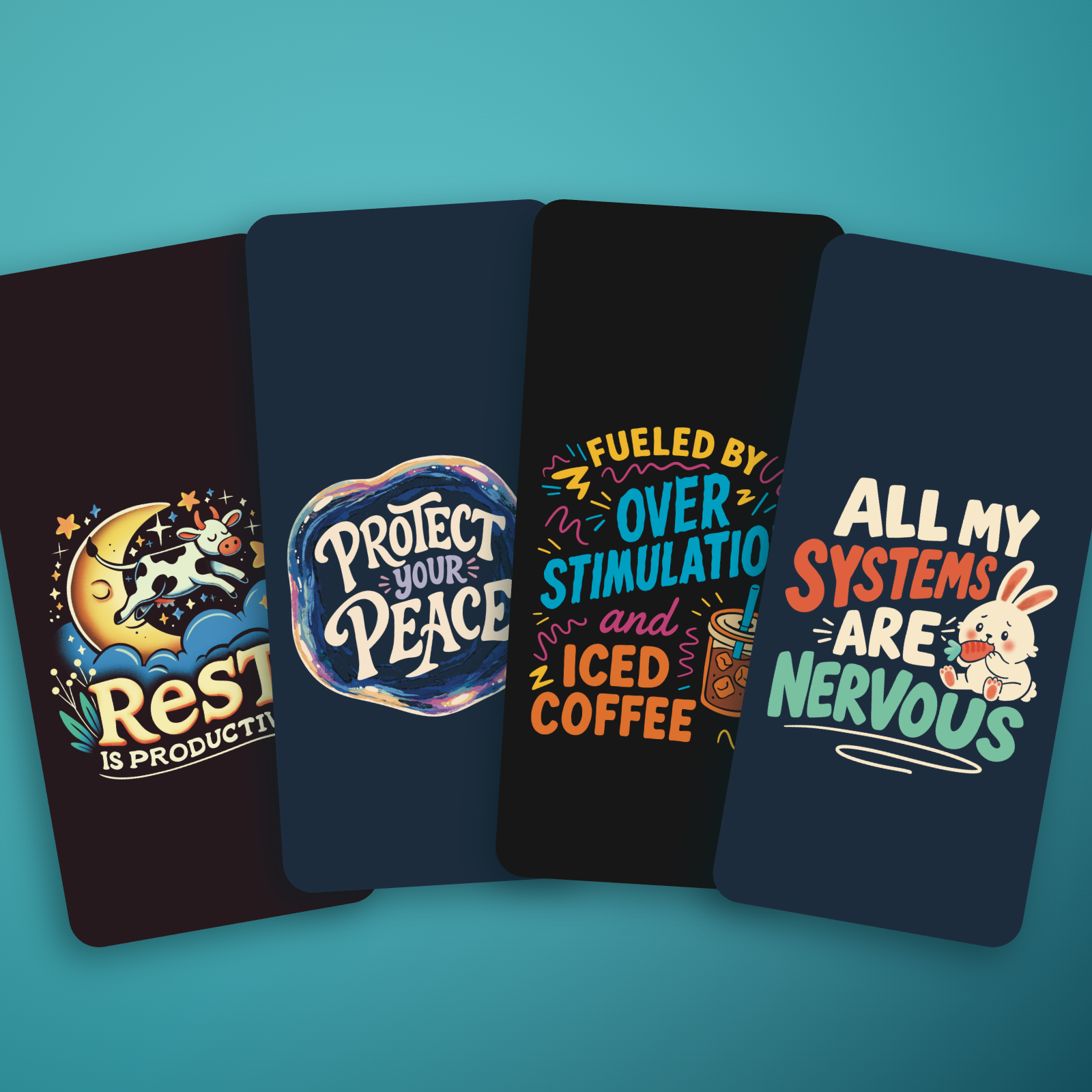 For the Burnt Out Lock Screens — 4 Designs