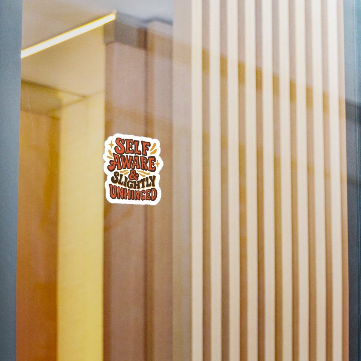 Self Aware & Slightly Unhinged Sticker - Self - Care Shirts