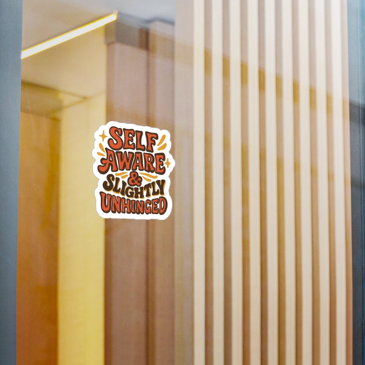 Self Aware & Slightly Unhinged Sticker - Self - Care Shirts