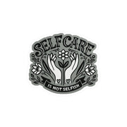 Self-Care Is Not Selfish mental health sticker - hand-drawn tattoo-inspired design - Self-Care Shirts