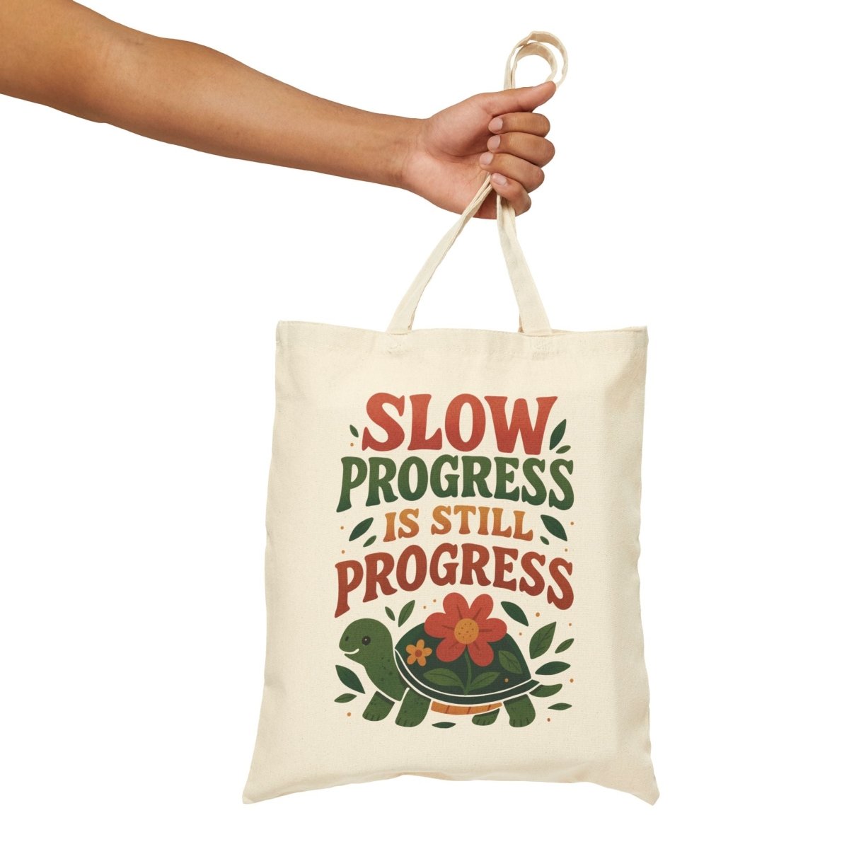 Slow Progress Is Still Progress Turtle Tote Bag - Self - Care Shirts