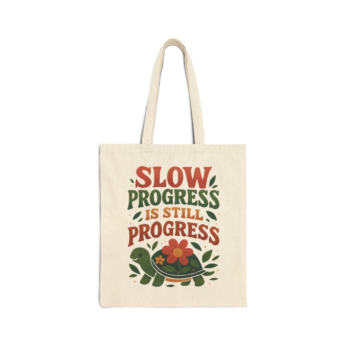Slow Progress Is Still Progress Turtle Tote Bag - Self - Care Shirts