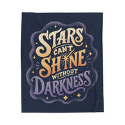 Stars Can't Shine Without Darkness Plush Blanket - Self-Care Shirts