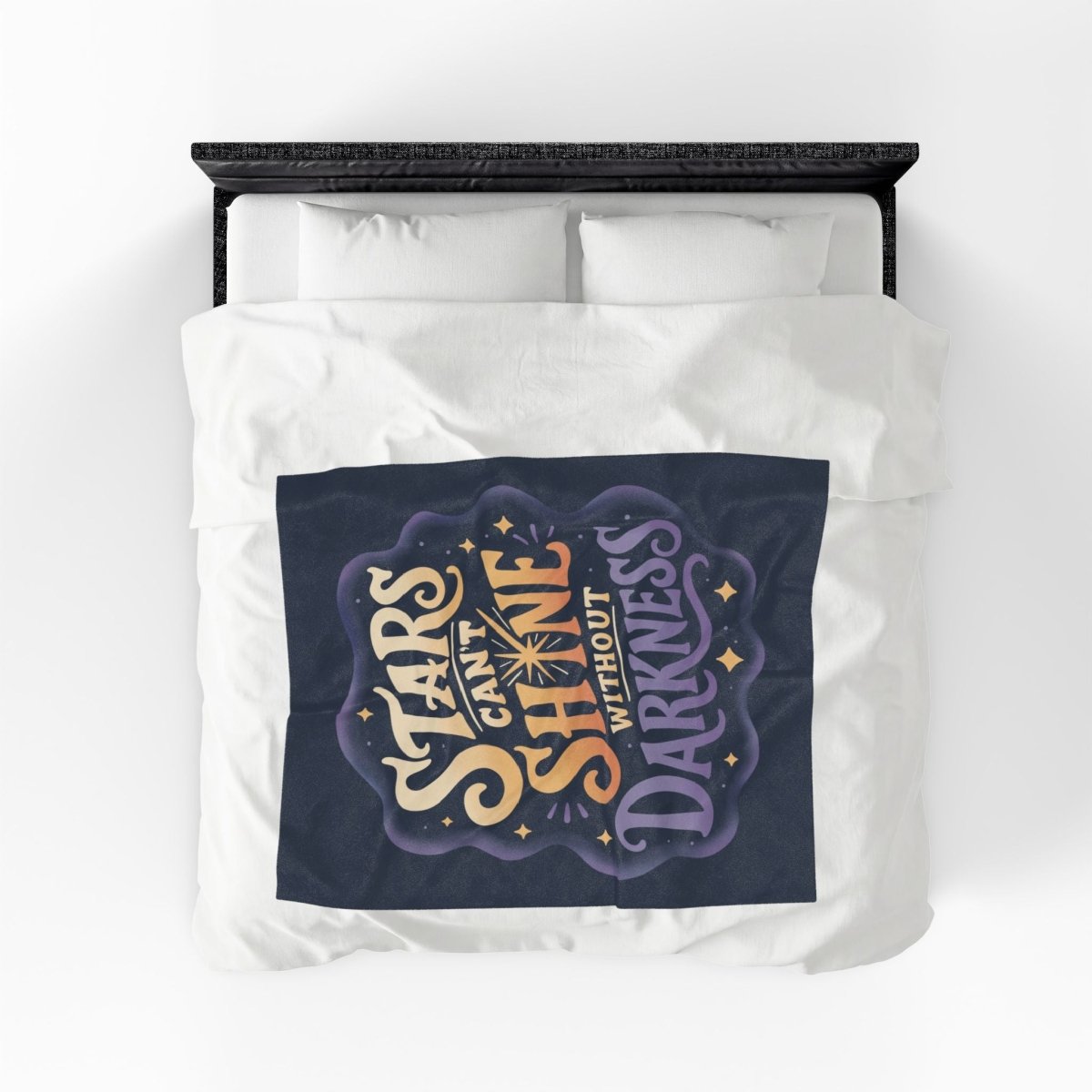Stars Can't Shine Without Darkness Plush Blanket - Self-Care Shirts