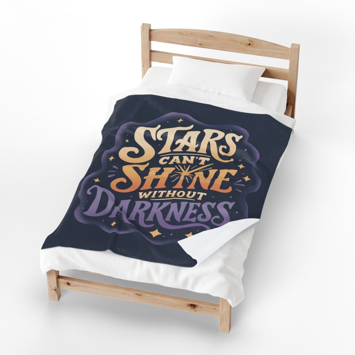 Stars Can't Shine Without Darkness Plush Blanket - Self-Care Shirts