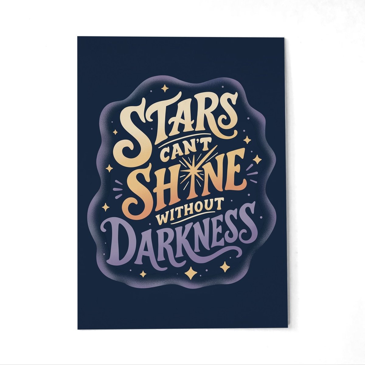 Stars Can't Shine Without Darkness Postcard - Self-Care Shirts