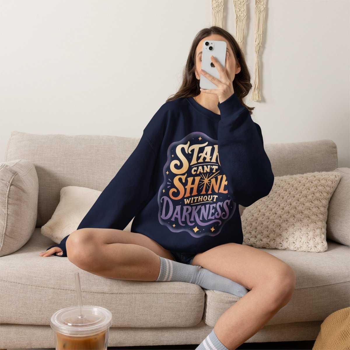 Stars Can't Shine Without Darkness Sweatshirt - Self-Care Shirts