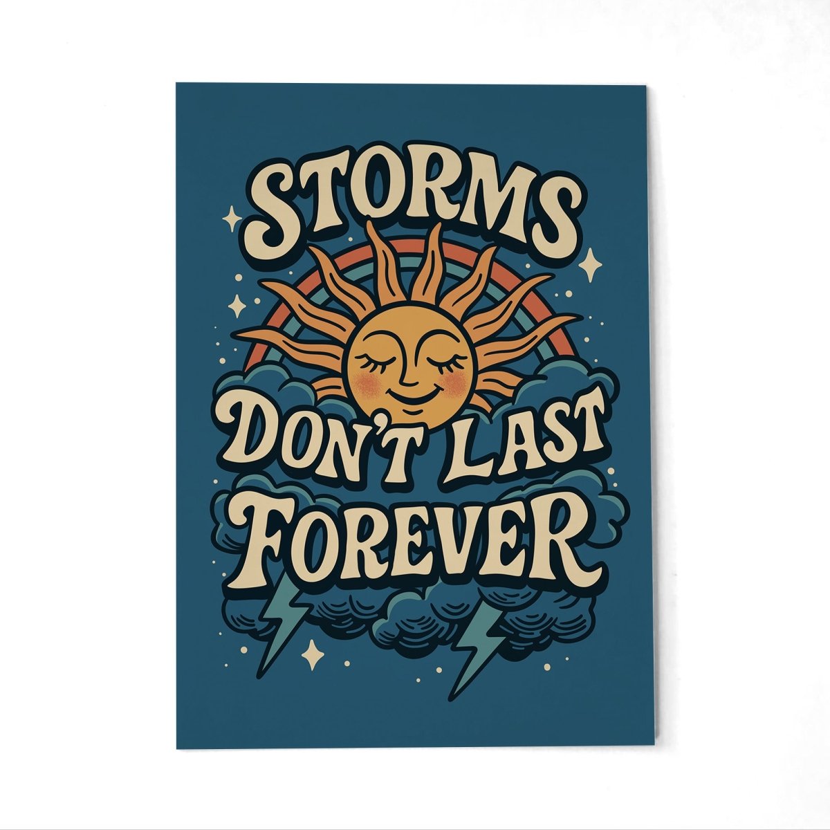 Storms Don't Last Forever Postcard - Self-Care Shirts