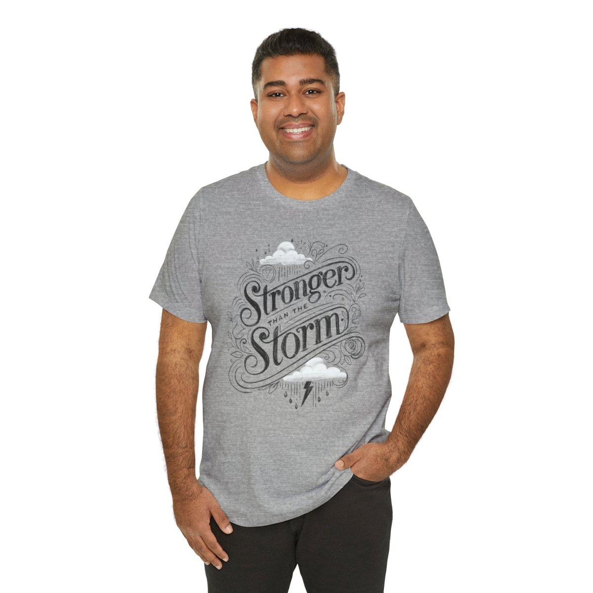 Stronger Than the Storm Gray | Mental Health Shirt - Self - Care Shirts