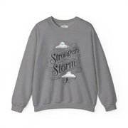 Stronger Than the Storm Gray Sweatshirt - Self-Care Shirts for mental health