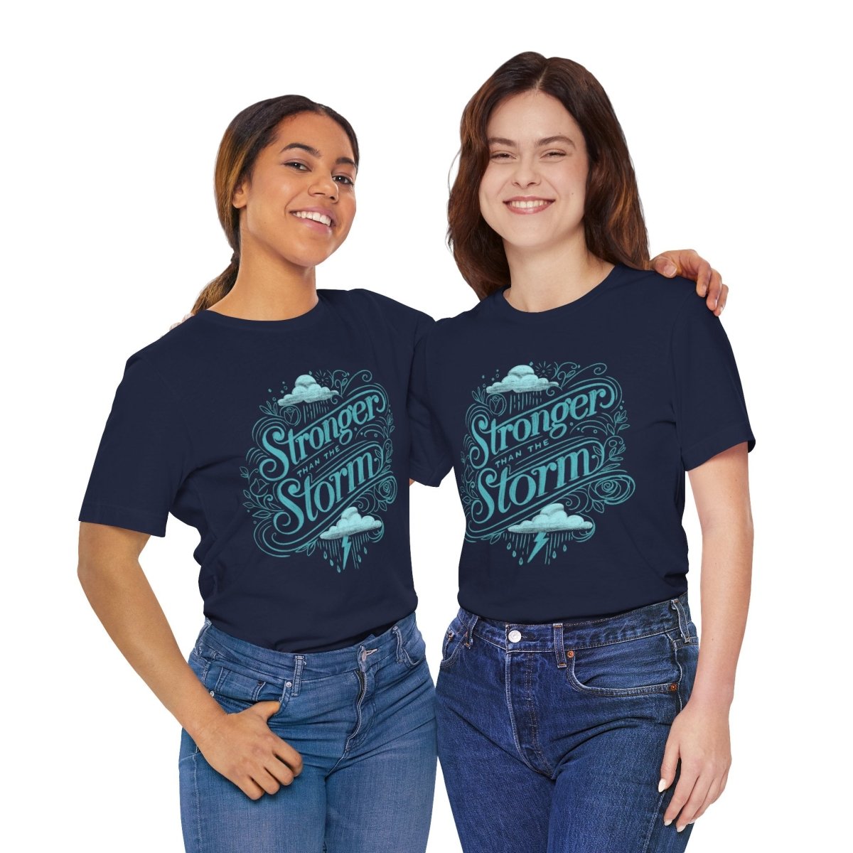 Stronger Than the Storm Navy | Mental Health Shirt - Self - Care Shirts
