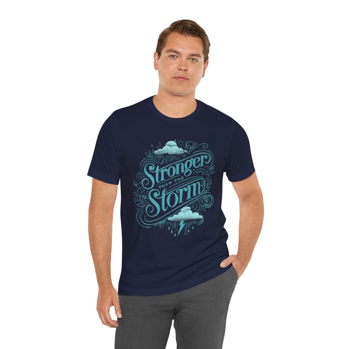 Stronger Than the Storm Navy | Mental Health Shirt - Self - Care Shirts