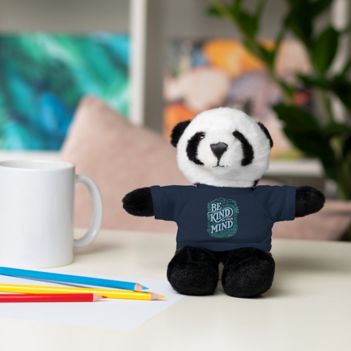 Stuffed Animal Wearing Be Kind Shirt - Self-Care Shirts for mental health