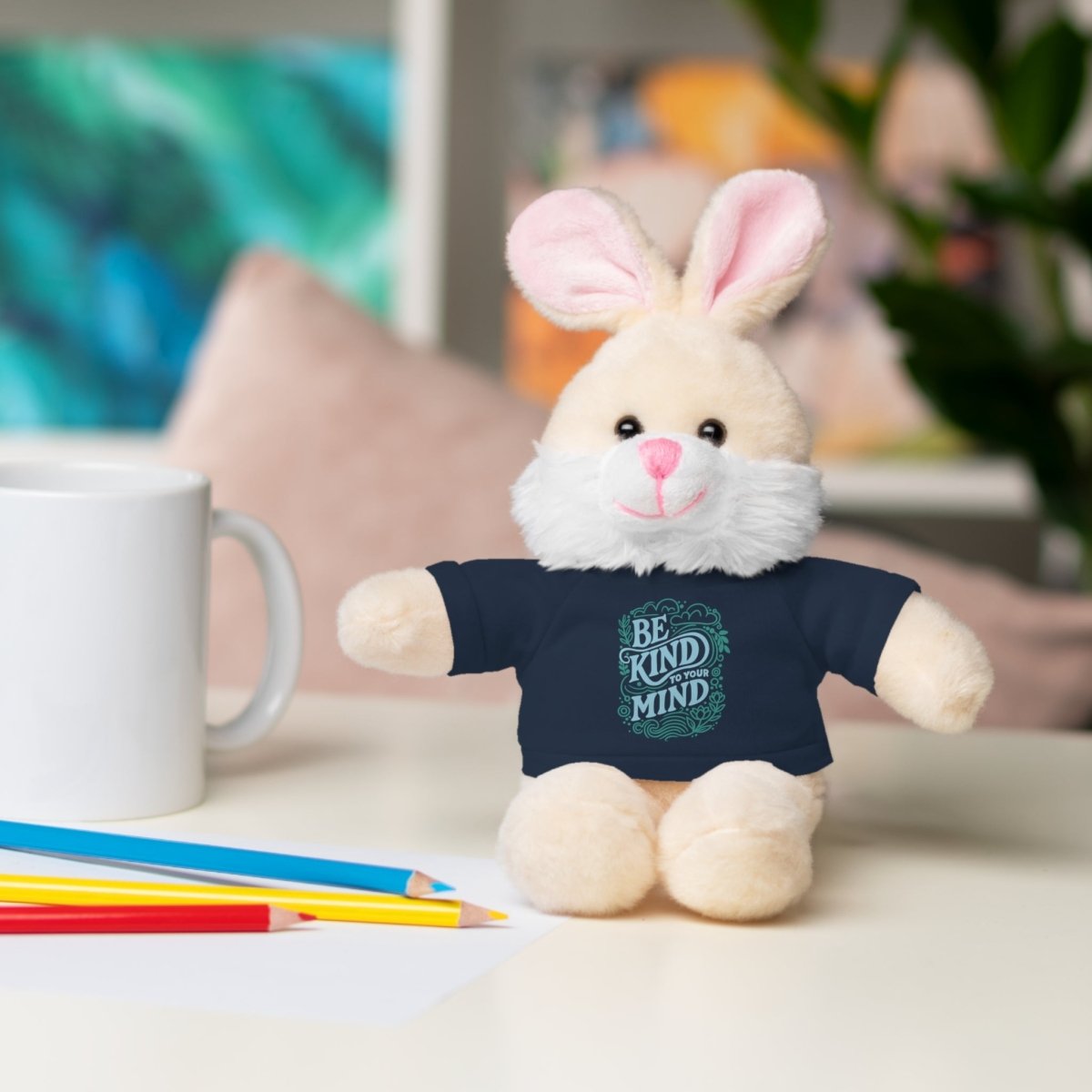 Stuffed Animal Wearing Be Kind Shirt - Self-Care Shirts for mental health