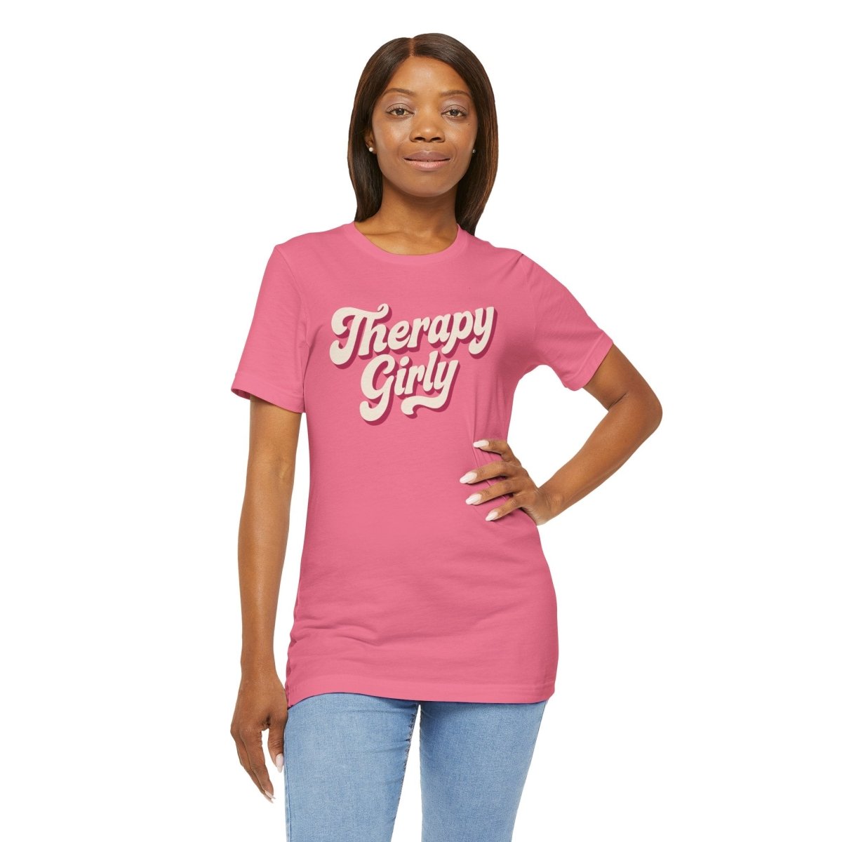 Therapy Girly Barbie Pink | Mental Health Shirt - Self - Care Shirts