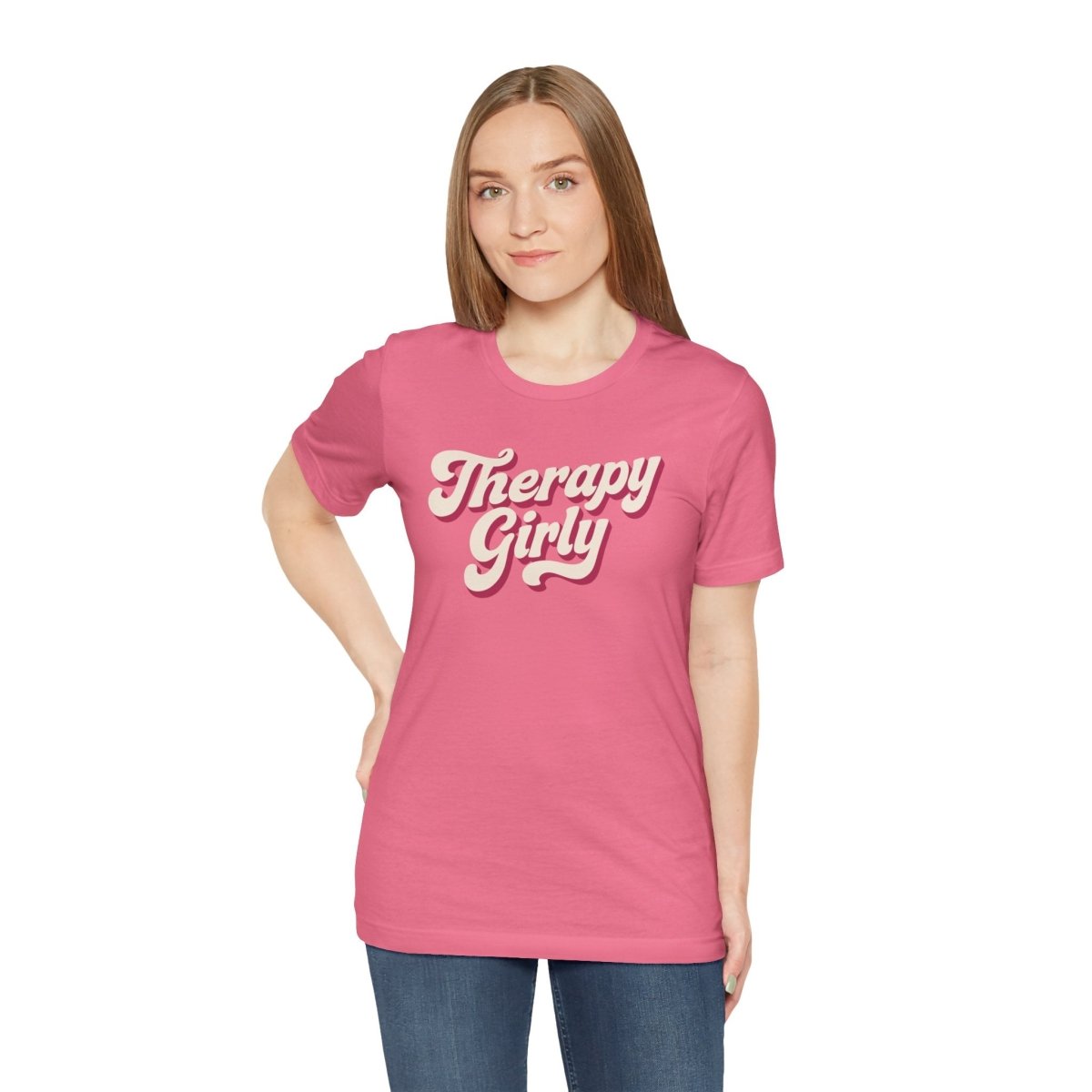 Therapy Girly Barbie Pink | Mental Health Shirt - Self - Care Shirts