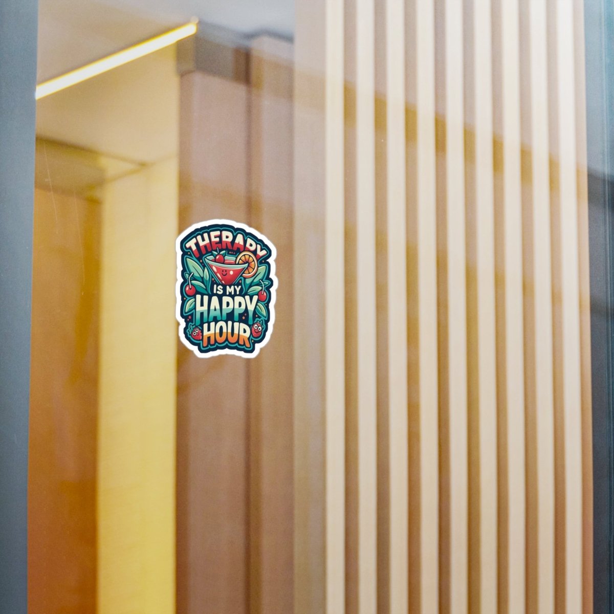 Therapy Is My Happy Hour Sticker - Self - Care Shirts